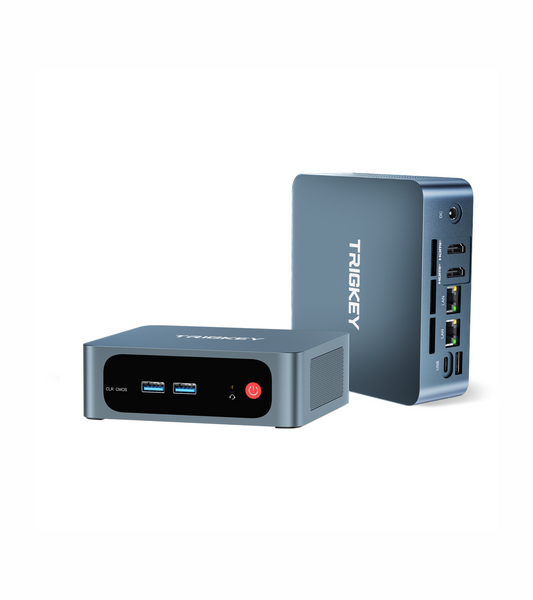 TRIGKEY G5 Mini PC W11 Desktop 12th Gen Intel N100(4Core, Up to 3.4GHz) 16G DDR5 500G PCIE1 SSD Dual Ethernet Mini Computer, Support Micro Computer W11 Pro/WiFi 6/BT5.2/Dual HDMI/Triple Screen Output