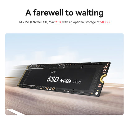 TRIGKEY S5 AMD Ryzen 5 5500U Mini PC, 5500U (6C/12T, Up to 4.0GHz) Micro Computer, 16GB DDR4 3200MHz| 500GB M.2 2280 NVME SSD, Small PC 4K Triple Displays, WiFi 6+BT5.2+2.5G LAN, DP/HDMI/USB3.2 * 3