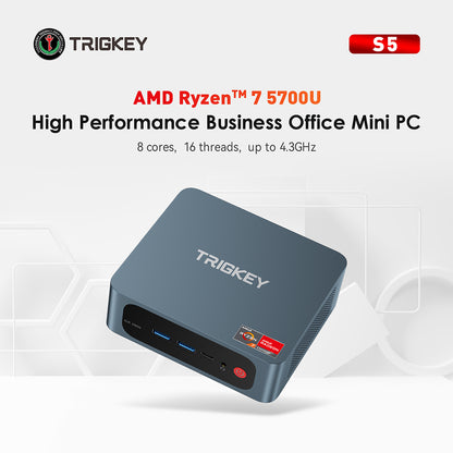 TRIGKEY Mini PC AMD Ryzen 5 5500 16G DDR4 500G NVME SSD – Trigkey