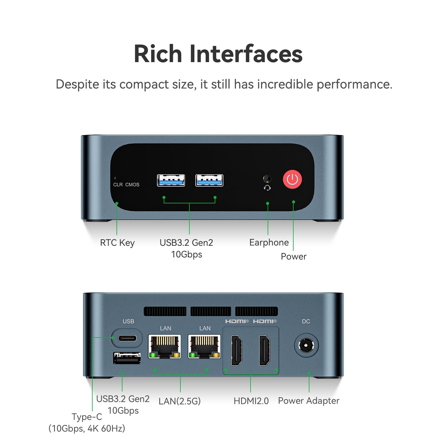 TRIGKEY G5 Mini PC W11 Desktop 12th Gen Intel N100(4Core, Up to