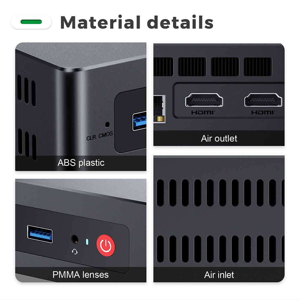 TRIGKEY Mini PC W11 Pro Intel 11th Generation Processors N5095 8G DDR4 128G  M.2 SSD 2280 Green G3 Mini Computer, Support W10 Micro PC/Dual HDMI 4K@60Hz  Triple Screen/WiFi 5/W11 