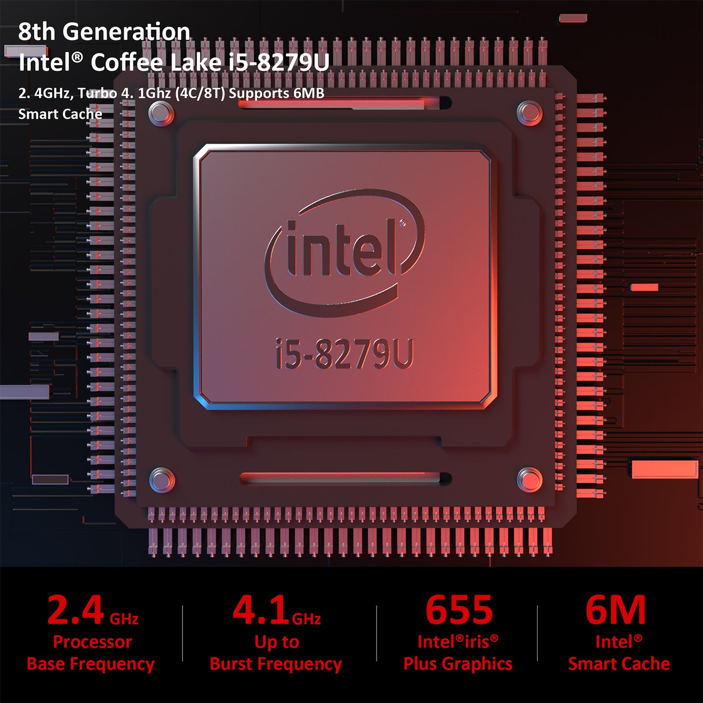 Trigkey Speed S 4 Core Mini PC/W11 Desktop Intel i5-8279/16G DDR4 500G NVMe M.2 SSD